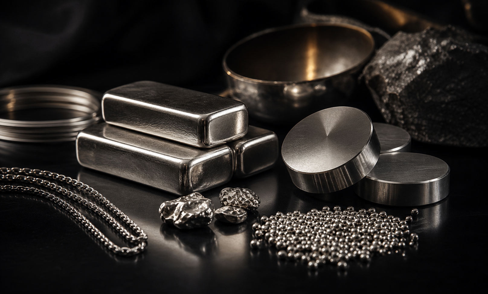 Platinum and silver materials